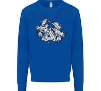 Felpa Con Jumper Con Simbolo Valknut Dei Corvi Uomo