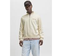 Felpa con logo ricamato e collo alto Beige XS Tinta unita
