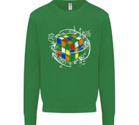 Felpa Con Maglione Divertente Enigma Rubix Cube Per Bambini