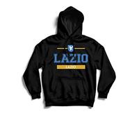 Felpa con Marsupio Lazio Regione Roma Italia Biancocelesti Aquila Capitale Colosseo (M, Nero)