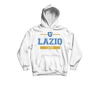 Felpa con Marsupio Lazio Regione Roma Italia Biancocelesti Aquila Capitale Colosseo (XL, Bianco)