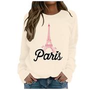 Felpa con scritta "God is Greater Than The Highs and Lows" da donna a maniche lunghe, grafica da jogging, beige., XL