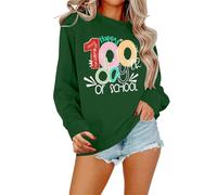 Felpa con scritta "God is Greater Than The Highs and Lows" da donna a maniche lunghe grafica, felpa da donna senza calda, verde, M