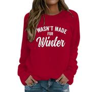 Felpa con scritta "God is Greater Than The Highs and Lows" da donna a maniche lunghe, grafica Softie Vestiti, Colore: rosso, XXL