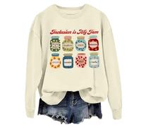 Felpa con scritta "Inclusion Is My Jam", per insegnanti, insegnanti, autismo, inclusione, per donne e uomini, Khika, XXL
