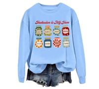 Felpa con scritta "Inclusion Is My Jam", per insegnanti, insegnanti, autismo, inclusione, per donne e uomini, blu cielo, M