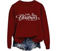Felpa con scritta "Last Christmas As A Miss Last Christmas As A Miss Last Christmas As A Miss 2024", unisex, Porpora, L