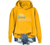 Felpa con scritta "Life Gave Me Some Lemons But My Jesus He Be Makin' Lemonade", Giallo, XL