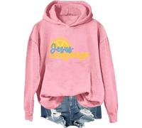Felpa con scritta "Life Gave Me Some Lemons But My Jesus He Be Makin' Lemonade", rosa, XL