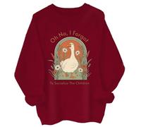 Felpa con scritta "Oh No I Forgot To Socialize The Children Homeschool Mom Shirt, Claret-1, XXL