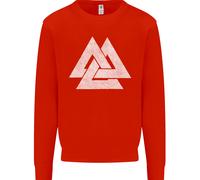 Felpa Con Simbolo Valknut Viking Norse Mythology Thor Per Bambini