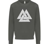 Felpa Con Simbolo Valknut Viking Norse Mythology Thor Per Bambini