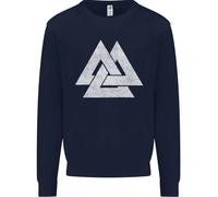 Felpa Con Simbolo Valknut Viking Norse Mythology Thor Per Bambini