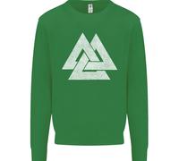 Felpa Con Simbolo Valknut Viking Norse Mythology Thor Per Bambini