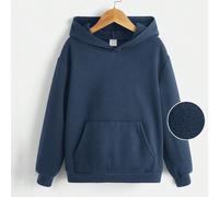 Felpa con spalle a caduta e tasche per ragazzo pre-adolescente, casual e carina, adatta per l'uso quotidiano in primavera/autunno, autunno e inverno 6Y,7Y,8Y,9Y,10Y,11-12Y,13-14YColore unicoTessuto