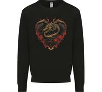 Felpa Con Stampa Fantasy Cuore Di Drago Uomo