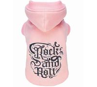 Felpa con stampa su stoffa modello Rock'n Pink per cani Croci