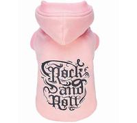 Felpa con stampa su stoffa modello Rock'n Pink per cani Croci