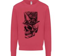 Felpa Con Teschio Steampunk E Cappello A Cilindro Per Bambini