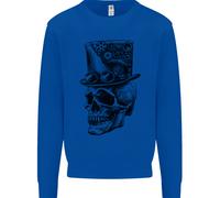 Felpa Con Teschio Steampunk E Cappello A Cilindro Uomo