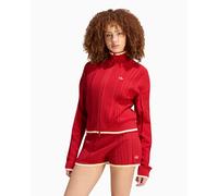 Adidas Originals Cable Knit Firebird Full Zip Sweatshirt Rosso XL Donna