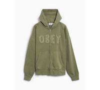 Felpa con zip Boxy OBEY Clothing Hybrid Faded per uomo