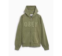 Felpa con zip Boxy OBEY Clothing Hybrid Faded per uomo Ref. 112460032-DLN Colore Verde Taglia M