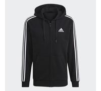 Felpa con zip completa Essentials Fleece 3-Stripes Black S