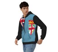 Felpa con Zip da Uomo Figi Bandiera Nazionale Classico Comodo Top con Zip Giacca A Maniche Lunghe con Polsini A Coste Ideale per Il Weekend Stile Classico del Regno Unito Felpe da Lavoro