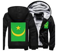 Felpa Con Zip Da Uomo Mauritania Bandiera Nazionale Giacca In Pile Classico Comodo Top Giacca A Maniche Lunghe Con Polsini A Coste Ideale Per Il Weekend Stile Classico Del Regno Unito Felpe Da Lavoro