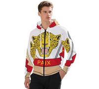 Felpa con Zip da Uomo Repubblica Democratica del Congo Emblema Nazionale Classico Comodo Top Giacca A Maniche Lunghe Polsini A Coste Ideale per Il Weekend Stile del Regno Unito Felpe Lavoro 3XL