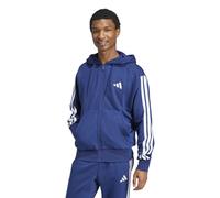 Felpa con zip e cappuccio Essentiel 3 bande Blu XS Tinta unita