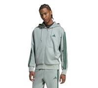 Adidas Essentials 3 Stripes Fleece Full Zip Sweatshirt Verde S Uomo