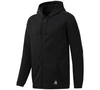 Felpa con zip e cappuccio Reebok Workout Ready Noir XS