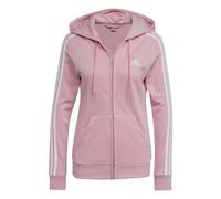 Felpa con zip in pile a 3 strisce da donna adidas Essentials Rose 2XS
