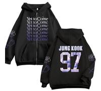 Felpa Con Zip YET TO COME, J-HOPE JIN JUNGKOOK JIMIN RM SUGA V Cardigan Unisex(Color:Balck-JK thin,Size:S)