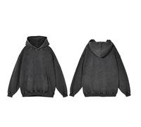 Felpa Coperta Bambina Felpe con Cappuccio Basic per Lavaggio Casual da Ragazza alla Moda Felpe con Cappuccio da Strada a Maniche Lunghe con Tasca Abbigliamento Gatto (Dark Gray, L)