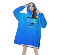 Felpa Coperta Uomo Personalizzato Coperta Indossabile Donna Personalizzata Il Tuo Quadro con Foto e/o Testo, Felpa Oversize Regali Divertenti Natale con Nome, per Casa, Viaggi, Campeggio o Sport