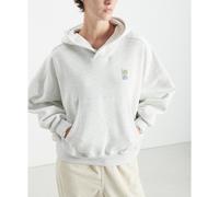 Felpa corta con cappuccio a maniche lunghe, BAPTOWN Grigio M Tinta unita