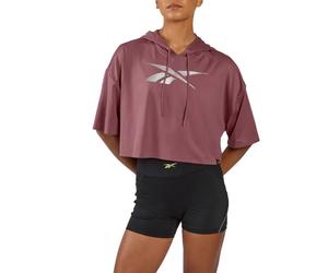 Felpa corta con cappuccio da donna Reebok Lab Violet M