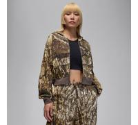 Felpa corta con cappuccio e zip a tutta lunghezza Realtree Mod Crop Jordan Brooklyn Fleece - Donna - Bianco S (IT 40-42)