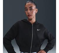 Felpa corta e ampia con cappuccio e zip a tutta lunghezza Nike Phoenix Fleece - Donna - Nero XL (IT 52-54)