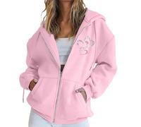 Felpa Cotone Donna con Zip Felpe Donna Firmate Scontate Felpa Personalizzata Vintage Zip Hoodie Nera Lunga Outdoor Abbigliamento Offerta Blu Elettrico Fidanzati Coppia Non Felpata con Cappuccio