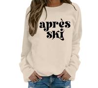 Felpa Cotone Donna Confortable, Felpa con Cappuccio da Donna, Girocollo, a Maniche Lunghe, Casual, Popolare, per Il Weekend, Sport Invernali