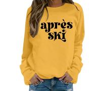 Felpa Cotone Donna Confortable, Felpa con Cappuccio da Donna, Girocollo, a Maniche Lunghe, Casual, Popolare, per Il Weekend, Sport Invernali