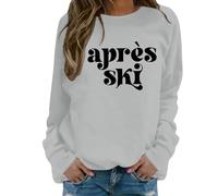 Felpa Cotone Donna Confortable, Felpa con Cappuccio da Donna, Girocollo, a Maniche Lunghe, Casual, Popolare, per Il Weekend, Sport Invernali