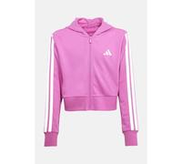 Felpa crop garzata bambina e ragazza Adidas Essentials JD8165 fucsia-bianco