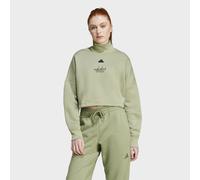 Felpa cropped SIGNATURE GRAPHIC Verde XL Tinta unita