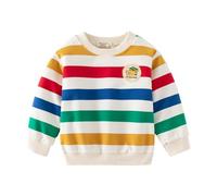 Felpa da Bambini e Ragazzi Arcobaleno Sweatshirts Pullover Maglione Maniche Lunghe Scollo Rotondo Top Maglietta per Bambini 2-3 Anni