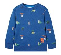 vidaXL Felpa da Bambino Blu Scuro Mélange Taglia 140